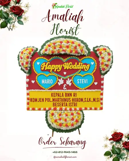 Papan Bunga Pernikahan Tanjung Miring